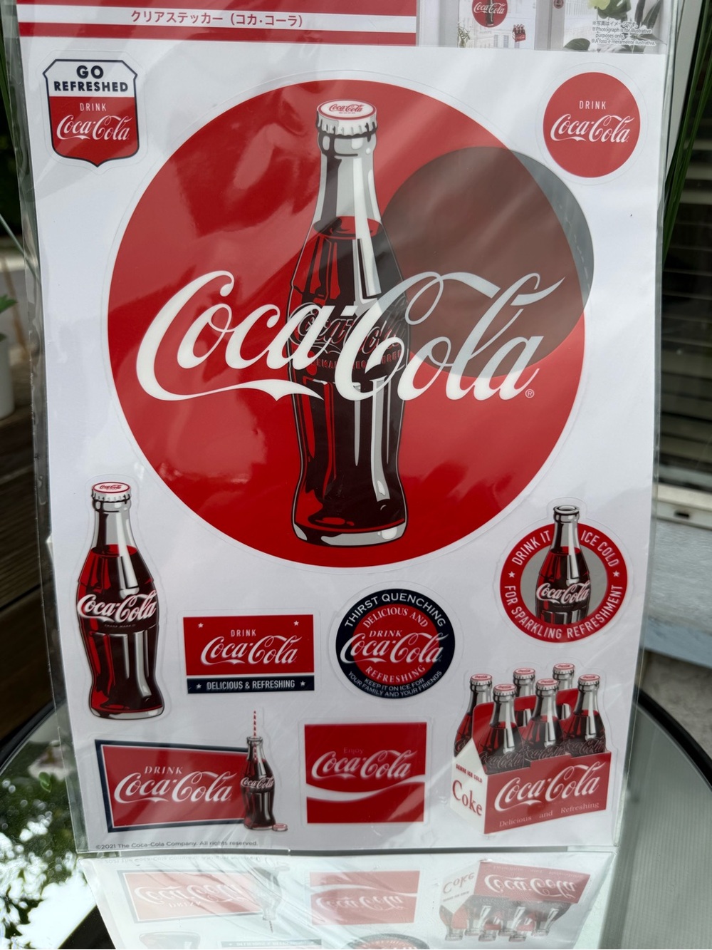 XL Coca-Cola x Daiso 🇯🇵 16” x 11” 1 StickerS pack SEALED new RARE 10 stickers